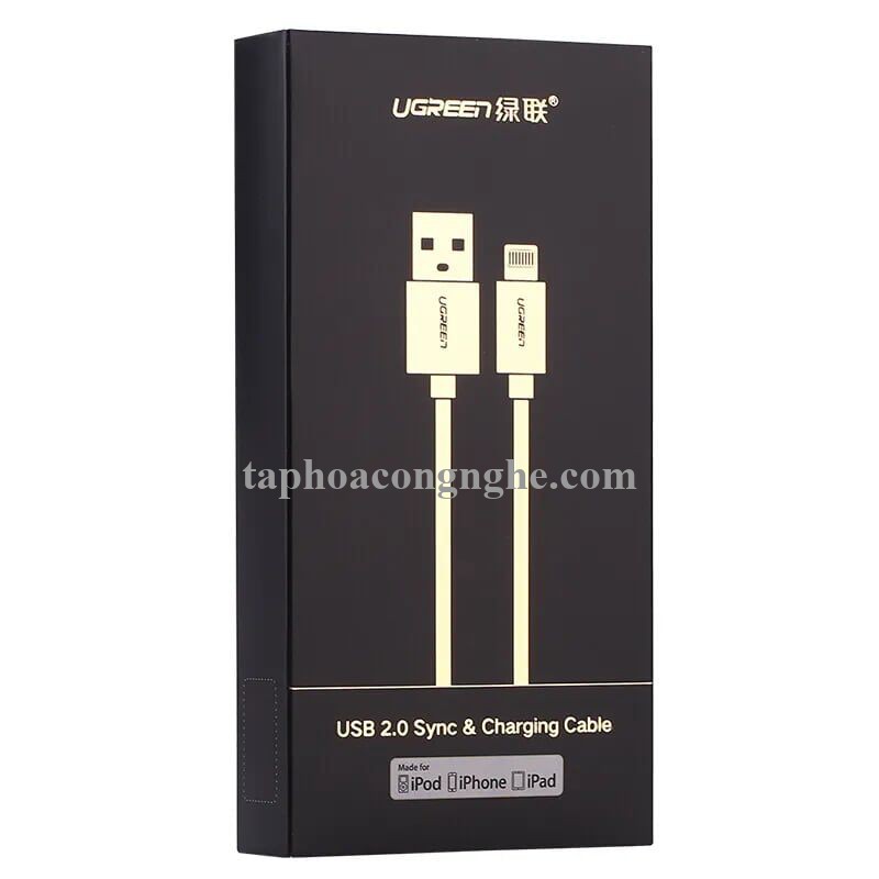 Ugreen 40875 0.5M màu Xanh Cáp Lightning sạc + truyền dữ liệu cho iPhone US199 30040875